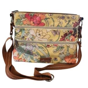 Sakroots Yellow Optic in Bloom Floral Basic Crossbody